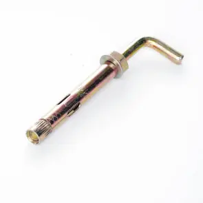 Анкер с кожухом и гайкой с C-крюком М8/10*80 цинк жёлтый (ящ. 220шт) APRO №2