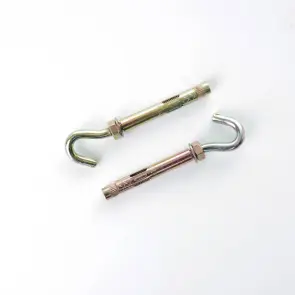 Анкер с кожухом и гайкой с C-крюком М8/10*80 цинк жёлтый (пач 5шт) APRO №4