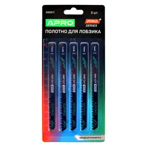 Полотно для лобзика (дерево) 132/110мм 4 мм 6TPI Швидкий прямий T344D APRO №3
