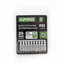 Біта РZ1*25мм хром (10шт/уп) APRO