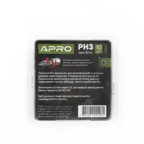 Бита ударная торсионная РН3*25мм, 10шт/уп APRO №7