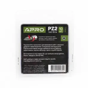 Бита ударная торсионная РZ2*25мм, 10шт/уп APRO №7