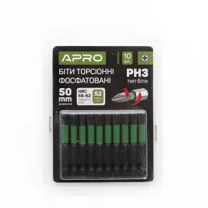 Бита ударная торсионная РН3*50мм, 10шт/уп APRO №1