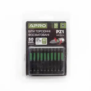 Бита ударная торсионная РZ1*50мм, 10шт/уп APRO №1