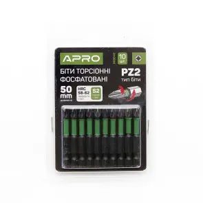 Бита ударная торсионная РZ2*50мм, 10шт/уп APRO №2