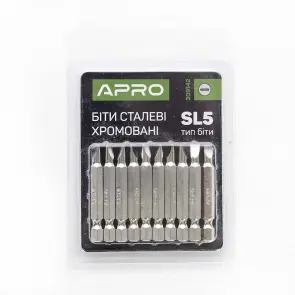 Бита SL5*50мм хром, 10шт/уп APRO №2
