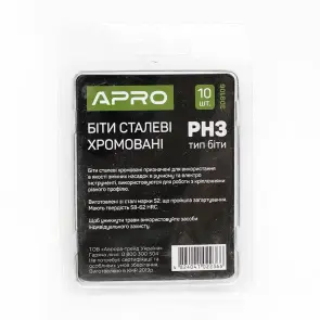 Бита РН3*25мм хром, 10шт/уп APRO №7