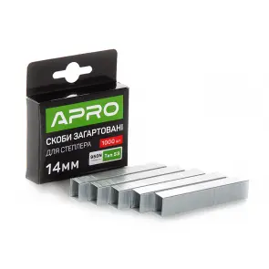 Скобы закаленные 14х11.3х0.7мм 1000шт APRO №1