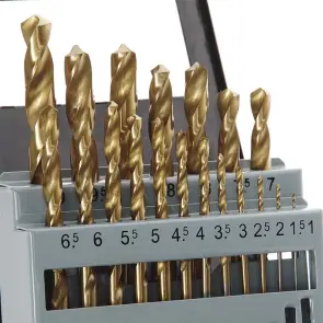 Набор сверл по металлу Р6М5 титан метал бокс 1,0-10,0мм 19шт APRO №3