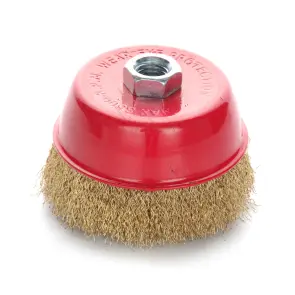 Щётка чаша латуневая проволока 100мм (УШМ) APRO №2