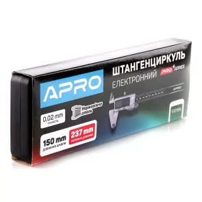 Штангенциркуль електронний 150мм металевий корпус (батарея 1,5В) APRO №6