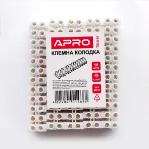 Клемна колодка 15 А 12 мм2 (пачка, кратно 10шт) APRO №6