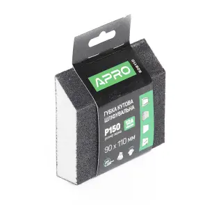 Губка шлифовальная APRO четырехсторонняя угловая P150 №3