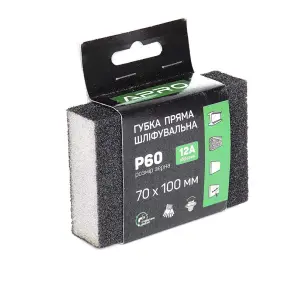 Губка шлифовальная APRO четырехсторонняя прямая P60 №3