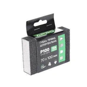 Губка шлифовальная APRO четырехсторонняя прямая P100 №3
