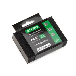 Губка шлифовальная четырехсторонняя прямая P400 APRO №1