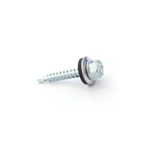 Саморез кровельный 4,8*90 DIN 7504K цинк белый по дереву (пач 25шт) APRO №1