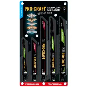 Набор пильных полотен для сабельной пилы Procraft SB12 №2