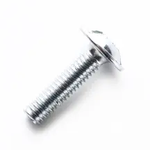 Гвинт метричний з напівкруглою головкою з прес-шайбою М6*40 DIN 967 кл. міц. 4,8 цинк білий (пач 50шт) APRO