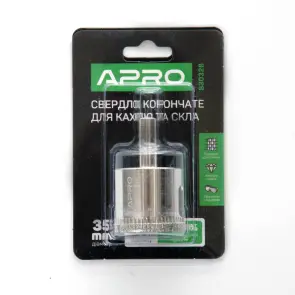 Свердло трубчасте з алмазним напиленням 35мм APRO №3