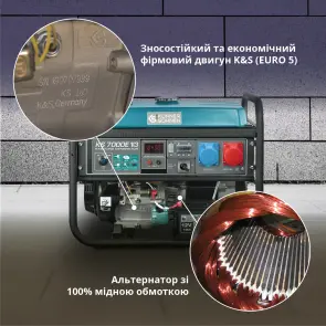 Бензиновый генератор "Könner & Söhnen" KS 7000E 1/3 №4