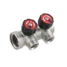 Коллектор Raftec 1"x3/4" 2 выхода KV03022