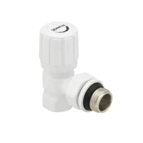 Клапан радіаторний кутовий Raftec WHITE 1/2"х1/2" (подача) DVRK11-W №1