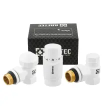 Комплект для подключения радиатора угловой Raftec WHITE 1/2" DKTU11-W