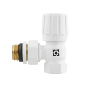Комплект для підключення радіатора кутовий Raftec WHITE 1/2" DKU11-W №4
