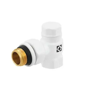 Клапан радиаторный угловой, Raftec WHITE 1/2"х1/2" (отсечный) DNRK11-W №1