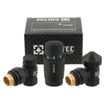 Комплект для подключения радиатора угловой Raftec BLACK 1/2" DKTU11-B