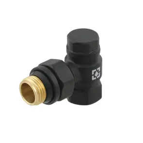 Комплект для подключения радиатора угловой Raftec BLACK 1/2" DKTU11-B №2