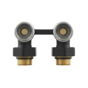 Узел нижнего подключения радиатора Raftec BLACK угловой 1/2"х3/4" DHRKA11-B №4