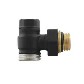 Узел нижнего подключения радиатора Raftec BLACK угловой 1/2"х3/4" DHRKA11-B №5