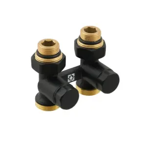 Узел нижнего подключения радиатора Raftec BLACK прямой 1/2"х3/4" DHRKS11-B №1
