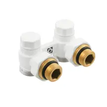 Узел нижнего подключения радиатора Raftec WHITE угловой 1/2"х3/4" DHRKA11-W