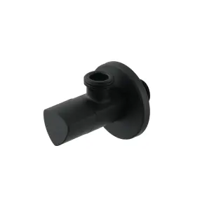 Кран приладовий кутовий Raftec Relo Black 1/2" VKB80101 №1