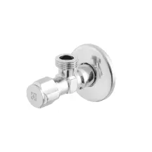 Кран приладовий кутовий Raftec Silver ABS four ribs handle 1/2"x3/4" VFE0102