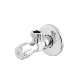 Кран приладовий кутовий Raftec Silver ABS four ribs handle 1/2"x3/4" VFE0102 №1