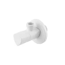 Кран приладовий кутовий Raftec Relo White 1/2" VKW80101