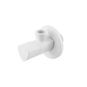 Кран приладовий кутовий Raftec Relo White 1/2" VKW80101 №1
