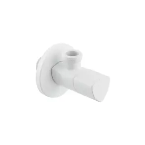 Кран приладовий кутовий Raftec Relo White 1/2" VKW80101 №2