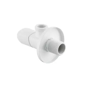 Кран приладовий кутовий Raftec Relo White 1/2" VKW80101 №4