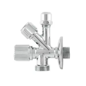 Кран приладовий кутовий Raftec Silver 1/2"x3/8"x3/4" VYU0100502 №2