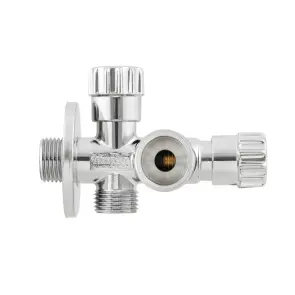Кран приладовий вентильний Raftec Silver 1/2"х 1/2"х3/4" VBE010102 №3
