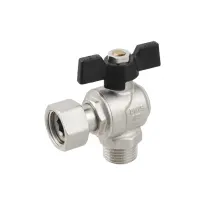 Кран кутовий з накидною гайкою Raftec PN40 ВЗ 1/2" метелик DRBM1