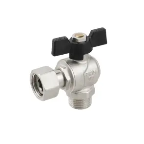 Кран кутовий з накидною гайкою Raftec PN40 ВЗ 1/2" метелик DRBM1 №1