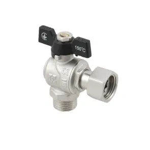 Кран кутовий з накидною гайкою Raftec PN40 ВЗ 1/2" метелик DRBM1 №2