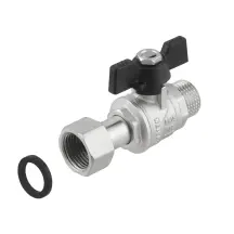 Кран прямий з накидною гайкою Raftec PN40 ВЗ 1/2" метелик PRBM1