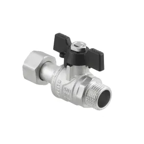 Кран прямой с накидной гайкой Raftec PN40 ВЗ 1/2" бабочка PRBM1 №5